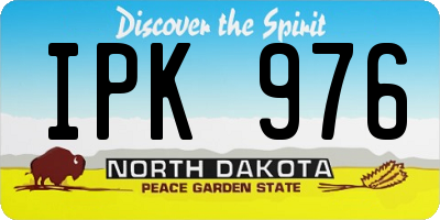 ND license plate IPK976