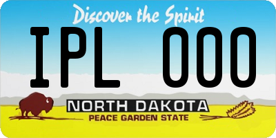 ND license plate IPL000
