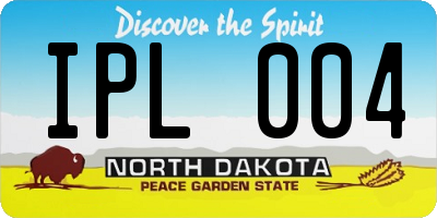 ND license plate IPL004