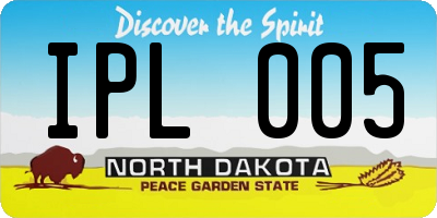 ND license plate IPL005