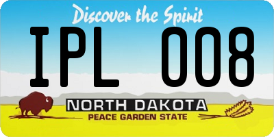 ND license plate IPL008