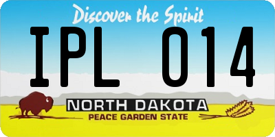 ND license plate IPL014