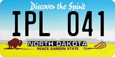 ND license plate IPL041