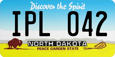 ND license plate IPL042