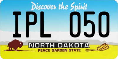 ND license plate IPL050