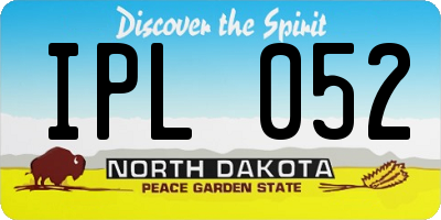 ND license plate IPL052