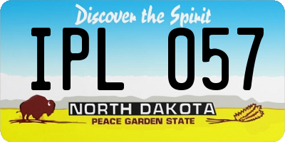 ND license plate IPL057