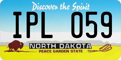 ND license plate IPL059