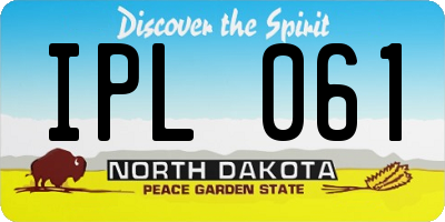 ND license plate IPL061