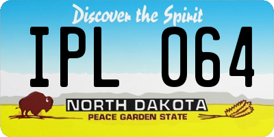 ND license plate IPL064