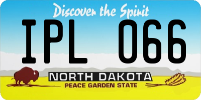 ND license plate IPL066