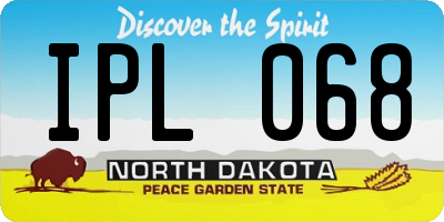 ND license plate IPL068