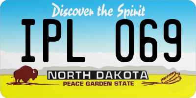 ND license plate IPL069