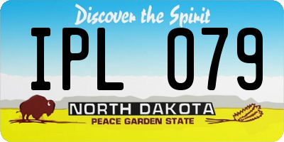 ND license plate IPL079