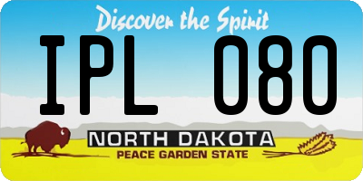 ND license plate IPL080