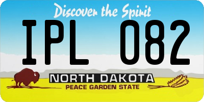 ND license plate IPL082