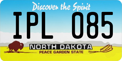 ND license plate IPL085