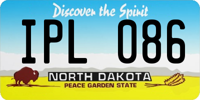 ND license plate IPL086