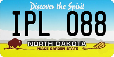 ND license plate IPL088