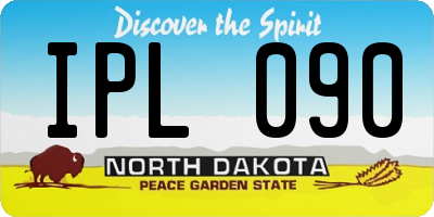 ND license plate IPL090
