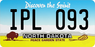 ND license plate IPL093