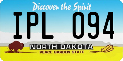 ND license plate IPL094