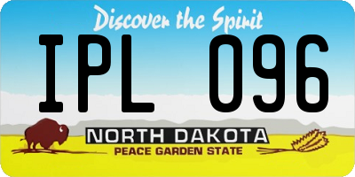 ND license plate IPL096