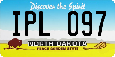 ND license plate IPL097