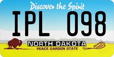 ND license plate IPL098