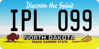 ND license plate IPL099