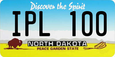 ND license plate IPL100