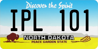 ND license plate IPL101