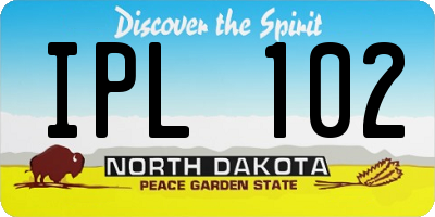 ND license plate IPL102