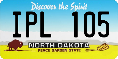 ND license plate IPL105