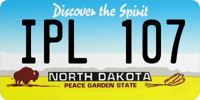 ND license plate IPL107