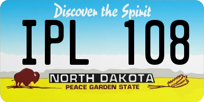 ND license plate IPL108