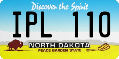 ND license plate IPL110
