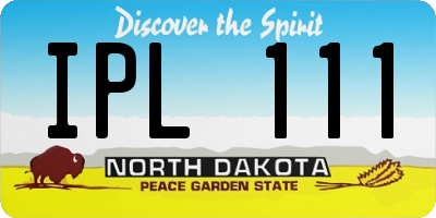 ND license plate IPL111