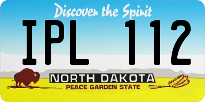 ND license plate IPL112
