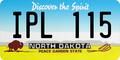 ND license plate IPL115