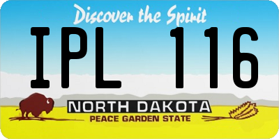 ND license plate IPL116