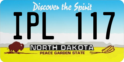 ND license plate IPL117