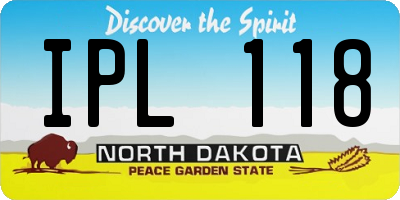 ND license plate IPL118