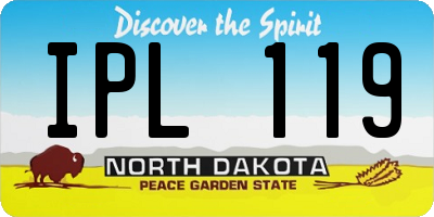 ND license plate IPL119