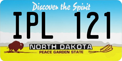 ND license plate IPL121
