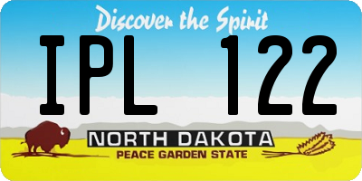 ND license plate IPL122