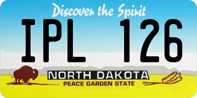 ND license plate IPL126