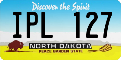 ND license plate IPL127