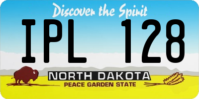 ND license plate IPL128