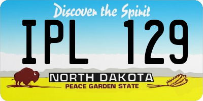 ND license plate IPL129